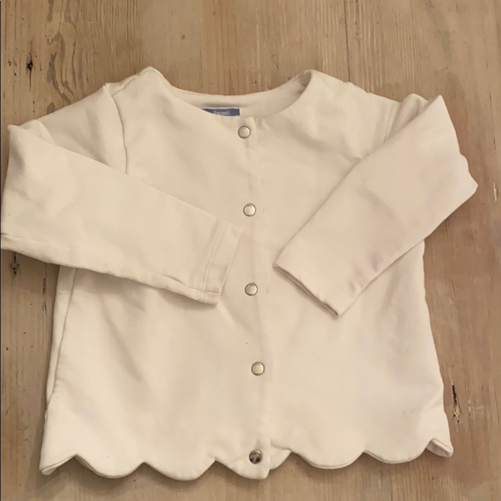 Jacadi white cardigan size 4